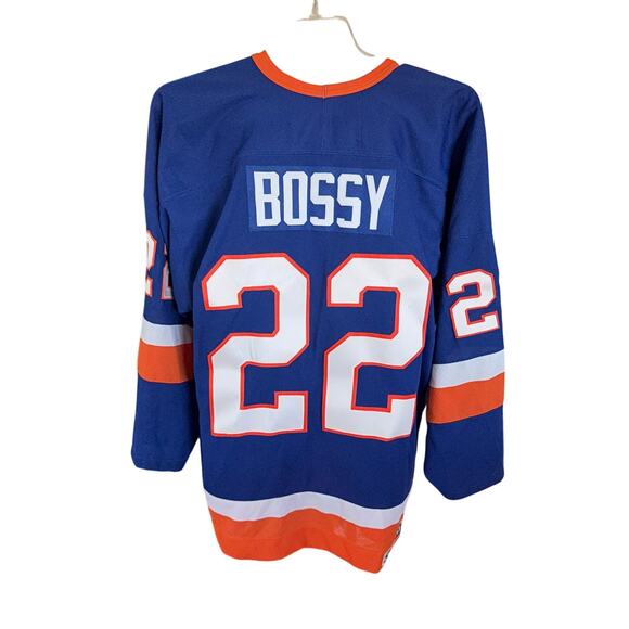 Mike Bossy 22 NY Islanders CCM Vintage Hockey Jersey Licensed Adult XL AIR KNIT® - Picture 9 of 16